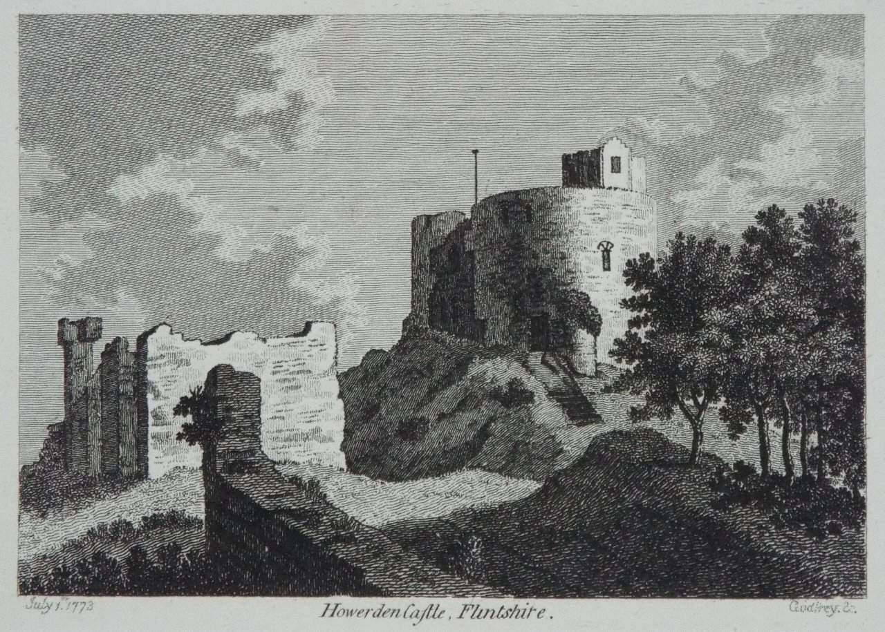 Print - Howerden Castle, Flintshire. - 